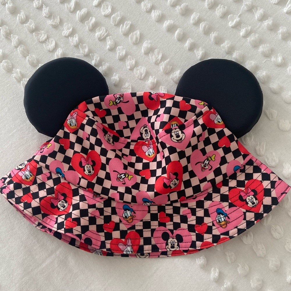 Mickey Mouse Pink and Black Bucket Hat